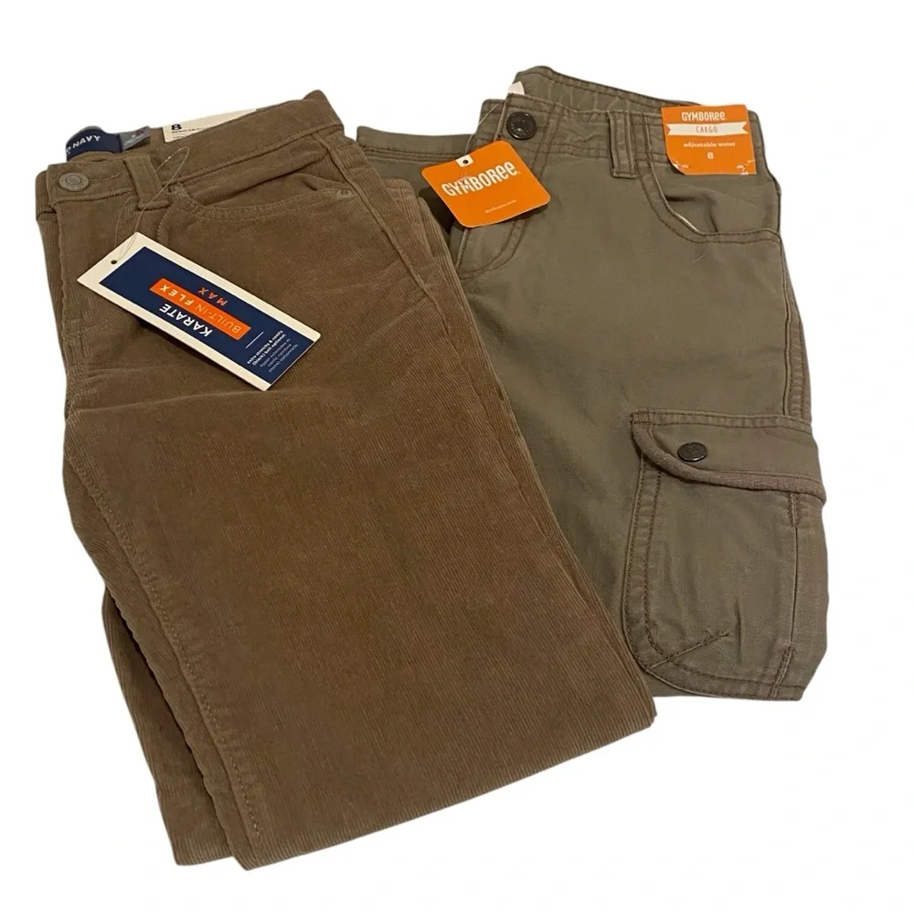 Old Navy & Gymboree Corduroy and Cargo Pants (2) NWT - Kids’ Size 8